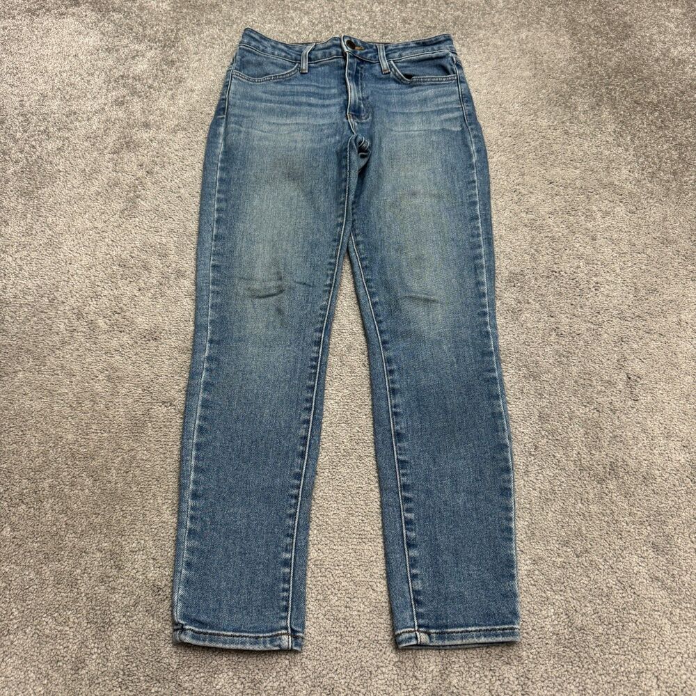 Just Black Skinny Crop Denim Jeans Womens 28 Blue Medium Wash Stretch Casual